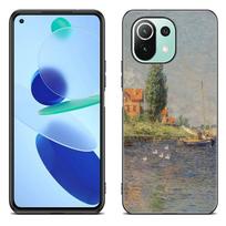 Claude Monet telefono dėklas, skirtas Xiaomi Mi 11 Lite NE 11i 10T 11T Pro A2 A3 Lite POCO F3 M3 M4 C31 X3 Pro NFC GT juodas dangtelis Xiaomi Mi A2 Lite