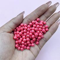 Kūrybiškas ABS 6mm 420 vnt. „Pasidaryk pats“ undinėlės dažyti perlai Dovanos Karoliai Apyrankė Papuošalų Aksesuarai 6mm 420Pcs rožinė raudona spalva