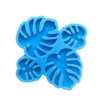 Kristalinės epoksidinės dervos forma Silikoninė forma pakabukui Monstera formos Amato forma Silikoninė forma Papuošalų gamybos įrankis blue