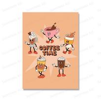 Retro muzikos šokių patefonas plakatas ir spaudinys Gėlė Laiminga citata Sienos menas Drobės tapyba paveikslas svetainei namų dekoravimui 21x30cm No Framed šviesiai žalios spalvos