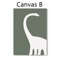 Triceratops Tyrannosaurus Little Man Cave Wall Art Canvas Posters Prints Dinosaurs Footprint Boy Room Decor Baby Shower Gift 21x30cm No Framed gray