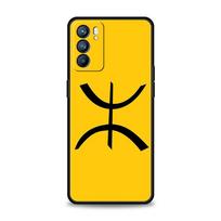 Dėklas skirtas Oppo Find X6 Pro X5 A54 A53 A52 A9 A15 A95 A17 A16 A76 A74 A57 A31 Reno8 Reno7 Reno6 Pro 5G Dangtelis Amazigh Berberų Vėliava Oppo Reno8 black