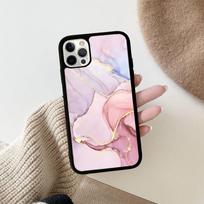 Pink Gold Marble Art Phone Case Silicone PC+TPU Case For iPhone 14 11 12 13 Pro Max 8 7 6 Plus X XR Hard Fundas iphone 14promax beige