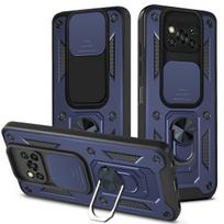 skirtas Xiaomi POCO X3 Pro dėklo dangtelis, skirtas POCO X3 NFC fotoaparato objektyvo apsauginis šarvas, atsparus smūgiams magnetinis laikiklis žiedo dėklas Capa for POCO X3 NFC black