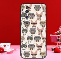 Cute Cat Pattern Kitten Case For Honor Magic 6 5 Pro 50 70 90 Lite X6 X7 X8 X9 X6a X7a X8a X9a X8b X9b Back Cover Honor X9a gray