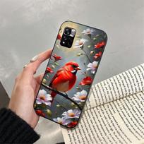 Paukščių telefono dėklas Xiaomi Redmi note 13 12 Pro 11S 11 10 Pro 10S 12S Redmi 10 13C 9C Redmi 10 gray