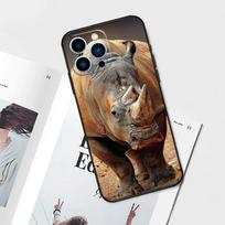 Animal Rhino Phone Case For iPhone 11 12 13 14 15 Pro Max Plus 12 13 Mini 7 8 SE X XR XS MAX Cover Shell iPhone 12 mini