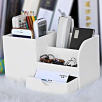 Multi-Functional Desk Organizer Stationery Holder Pencil Stand Pen Holder Organizer for Office Accessories Supplies Storage Box gray