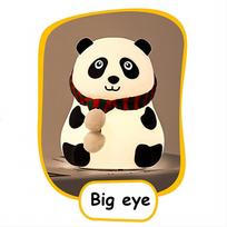 Naujas Mini Panda Mažas Naktinis Šviestuvas Kūrybingas Svetainės Mielas Panda Palieskite 3 Greičio Reguliuojamas Šviesos Stalo Dekoracija Animacinis Dovana