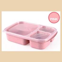 Microwave Lunch Box Wheat Straw Dinnerware Food Storage Container Children Kids School Office Portable Bento Box Lunch Bag žalia