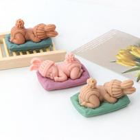 3D kūdikio miego formos silikoninė forma virtuvės „pasidaryk pats“ fondanto torto kepimo šokolado forma rankų darbo muilo žvakės gipso dervos molio įrankis beige