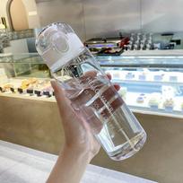 780ml Sports Water Bottle Transparent Protein Shaker Outdoor Travel Portable Leakproof Drinkware Plastic Drink Bottle BPA Free 780ml white