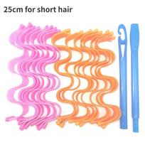 12pcs Heatless Hair Curler No Heat Hair Rollers Soft Curls Curling Rod Roller Sticks Perm Rods Wave Formers Hair Styling Tools orange