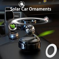 Planet Solar Power Rotation Car Air Freshener with Aromatherapy Tablets Car Solar Ornament Auto Accessoires Car Fragrance juoda