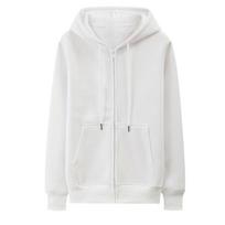 High Quality Fashion Zip Hoodies Men Retro Harajuku Solid Color Jacket High Street Zip Up Hoodie Casual Loose Sweatshirt Clothes XXXL balta