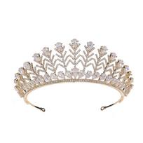 Bridal tiara with the same style as the 18th birthday super fairy-style fairy-like atmosphere crystal wedding crown white