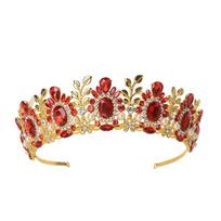 Baroque bridal crown forest retro crystal tiara crown jewelry hair accessories gray