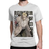 Men Reiner Brauns T Shirts AOT Anime Pure Cotton Clothing Casual Short Sleeve Crewneck Tee Shirt Plus Size T-Shirt XXXL juoda
