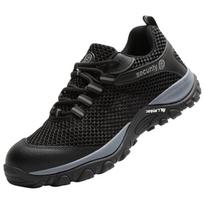 Labor Insurance Shoes Men's Summer Anti-smashing and Anti-piercing Lightweight Oil-resistant Safety Protective Work Shoes 46 black