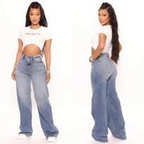 Women High Waist Baggy Jeans Fashion Loose Denim Wide Leg Pants Casual Female Clothing XS-XL Drop Shipping XL