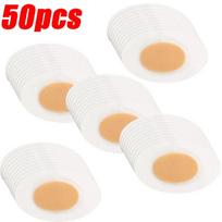 50PCS Silicone Gel Shoes Stickers Pain Relief Patch Liner High Heel Sticker Feet Care Adhesive Hydrocolloid Pads Cushions beige