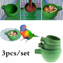 3vnt/komplektas Parrot Mini Food Vandens dubenėlio tiektuvas plastikinis paukščių balandžių narvelis smėlio puodelio šėrimas black