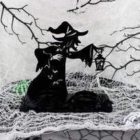 Witch Tealight Holder Halloween Candle Candlelight Candelabrum Candlestick for Housewarming