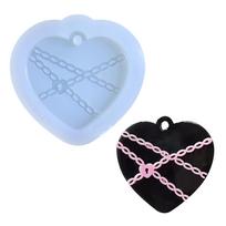 Heart Silicone Resin Mold,Heart Epoxy Resin Casting Mold for DIY Craft Car Pendant Jewelry Making Keychain Silicone Mold white