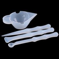 1Set Mix Cup Silikoninės formos epoksidinės dervos įrankiai Pasidaryk pats papuošalų gaminimo lazdelė Rankų darbo one size