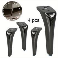 4 vnt. Metalinės DIY sofos kojelės, televizoriaus stovo, lovos, vonios spintelės, tualetinio staliuko kojelės su varžtais, geležinės baldų kojelės, atsarginės kojelės