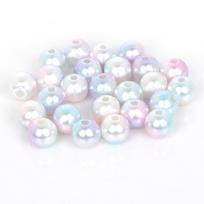 1000-18000Pcs ABS Acrylic Imitation Beads Bulk for Beading Jewelry DIY Craft 8mm 2000Pcs mėlyna/violetinė