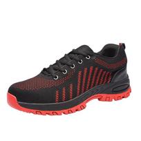 Flying Weaving Summer, Breathable Protective Labor Insurance Shoes, Safety Shoes, Anti-smashing, Anti-piercing and Non-slip 46 black