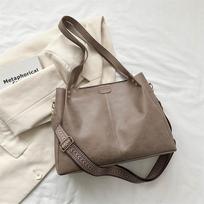 Retro Ladies Crossbody Bag Large Capacity Girls Handbag Business Duty Female Bag Fashion Pure Colour Women's Bag gray