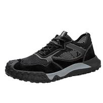 Labor Insurance Shoes Men's Breathable Deodorant Non-slip Wear-resistant Shoes Anti-smashing and Anti-piercing Steel Head Shoes 46 black