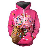 Rudens vyriški ledai Prin Hoodie Linksmas grafinis megztinis suaugusiems vaikams Laisvalaikio drabužiai su gobtuvu berniukams mergaičių madingi paltai su skrybėle S