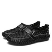 Men Outdoor Wading Shoes Mesh Breathable Slip-on Tennis Shoes High Quality Handmade Loafers Non-slip Driving Shoes Men Sneakers 38