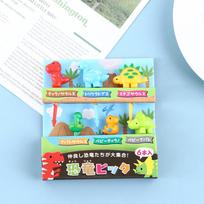 6 vnt / rinkinys Dinozaurų mini gyvūnų animacinių filmų maisto rinkiniai vaikams užkandžiams vaisiams šakutė 4-6cm įvairiaspalvis
