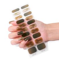 20 vnt. lipnios nagų plėvelės Nagų gelinio lako juostelės Pilnos plėvelės Nagų lako lipdukai Gelio nagų juostelės Gelio nagų lipdukai 4 beige