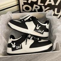 Summer New Niche Lightweight Hong Kong Style White Shoes Casual Ins Street Shooting Trendy Shoes 35 juoda
