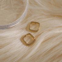 Retro Hong Kong Style Square Stud Earrings Female French Niche Simple Temperament Gentle Geometric Earrings Earrings auksas