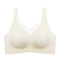 Seamless Underwear Soft Support Lifting Gather Thin Plus Size Underwear Women's Vest Style Bra Fixed Cup Collection with Adjustable Bra 4XL žalia