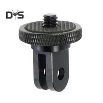 Veiksmo kameros trikojo laikiklis, skirtas Insta360, skirtas GOPRO 1/4 colio sraigtinis CNC aliuminio lydinio mini trikojo adapteris, sportinės kameros priedai juoda