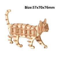 3D DIY wooden puzzle for Assembly Puzzle Laser Cutting Sailing Ship Biplane Steam Locomotive Train Toy DIY Kit for adults Child beige
