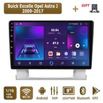 Android automobilinis radijas, skirtas Buick Excelle Opel Astra J 2009-2017 Multimedia Player Head Unit Stereo GPS Navigation BT WIFI 1+16GB 1+16GB black