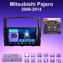 2 DIN Android automobilio radijas Mitsubishi Pajero 2006-2014 m. Multimedijos grotuvas Pagrindinis įrenginys Stereo GPS navigacija WIFI 1+16GB 1+16GB,B blue