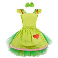 Christmas Girls Dress Printed Dress Witch Role Play Cosplay Costume Praty Costume 8T žalia