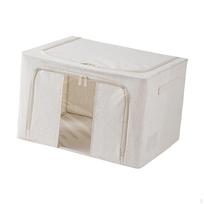 Clothes Storage Bag Blanket Travel Bin Lightweight Foldable Closet Organizer 66L white