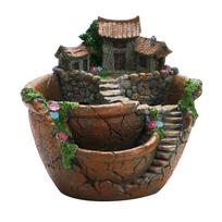 Creative Succulent Flower Pot Simulation House Creative Personality Small  Garden Succulent Garden Flower Pot Ornament One Size auksas