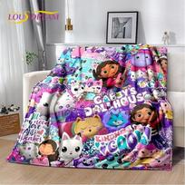 Cartoon Cute Gabbys Dollhouse Girl Soft Blankets,Keep Warm Throw Blanket Comfortable Blanket for Picnic Beds Sofa Home Bedroom 30x40in white