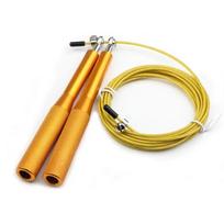 High Fast Speed Rope Wire Rope Jump Skipping Black Rope Aluminum Handle Adjustable Steel for Fitness with Durable Opp Bag geltona